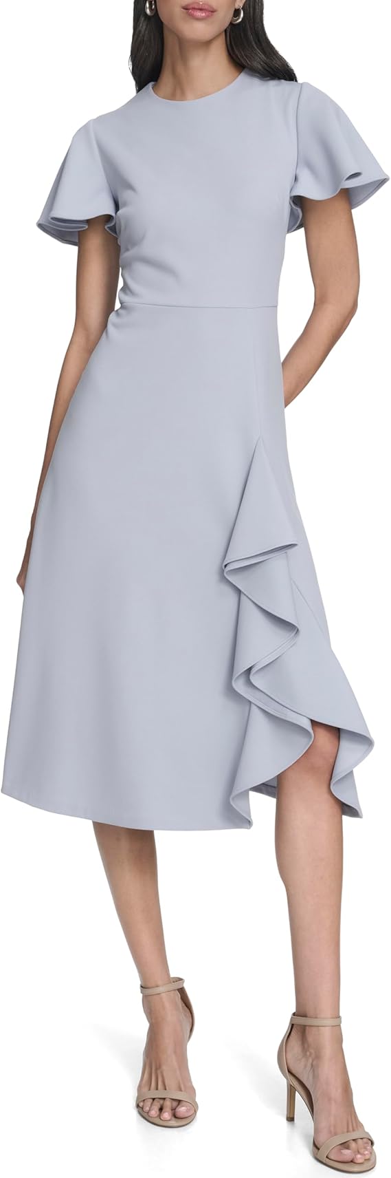 Women's Shirt Dress with Butterfly Sleeves